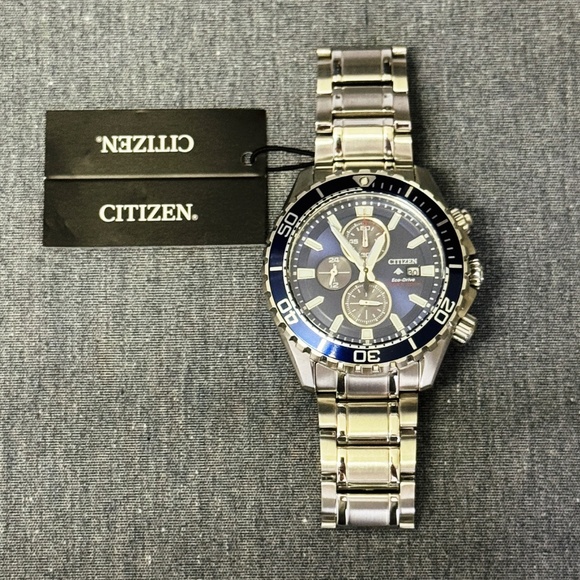 Citizen Eco-Drive Men's Promaster Stainless Steel Dive Watch, Blue - Picture 2 of 8